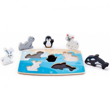 Puzzle Tactile - Animaux Polaire - Un jeu Hape - Hape Toys
