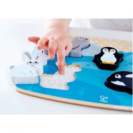 Puzzle Tactile - Animaux Polaire - Un jeu Hape - Hape Toys