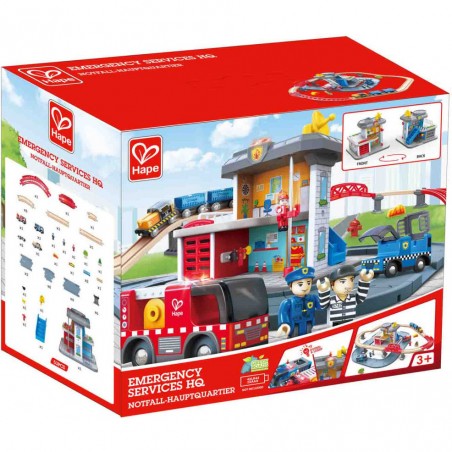 Circuit train en Bois - Secours - Hape Toys