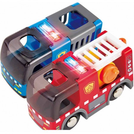 Circuit train en Bois - Secours - Hape Toys