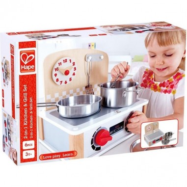 Cuisine Barbecue Recto-Verso Blanche - Hape - Hape Toys