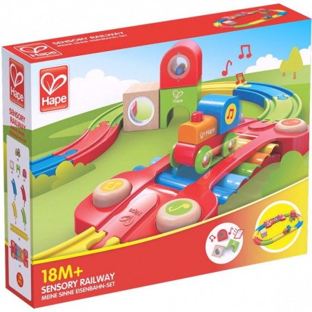 Chemin de fer sensoriel - train Hape 18 mois - Hape Toys