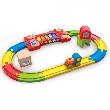 Chemin de fer sensoriel - train Hape 18 mois - Hape Toys