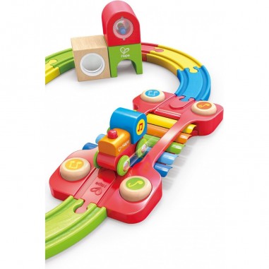 Chemin de fer sensoriel - train Hape 18 mois - Hape Toys