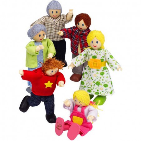 Famille de 6 poupées en bois - Hape - Hape Toys