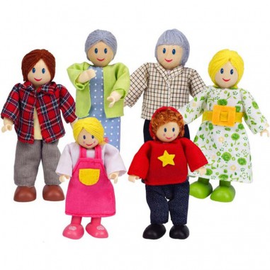 Famille de 6 poupées en bois - Hape - Hape Toys