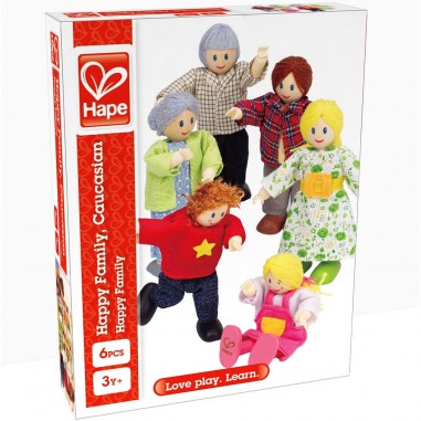Famille de 6 poupées en bois - Hape - Hape Toys