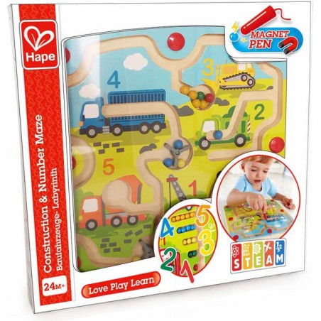 Labyrinthe magnétique construction et chiffres - Hape - Hape Toys