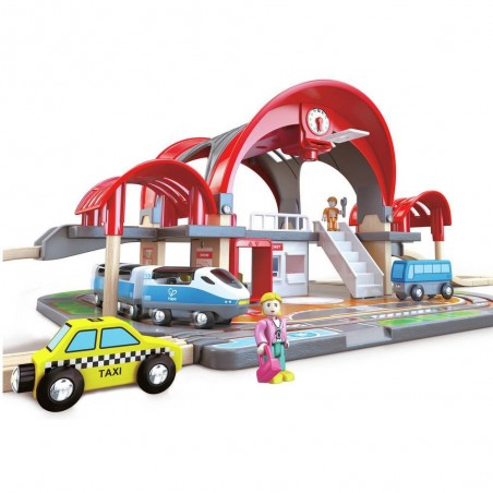 Circuit de train en bois - Gare Grand City - Hape