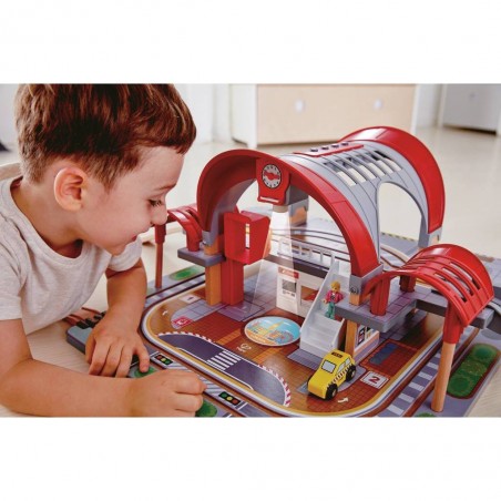 Circuit de train en bois - Gare Grand City - Hape