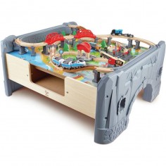 Grand circuit de train avec table de jeu - Hape Toys