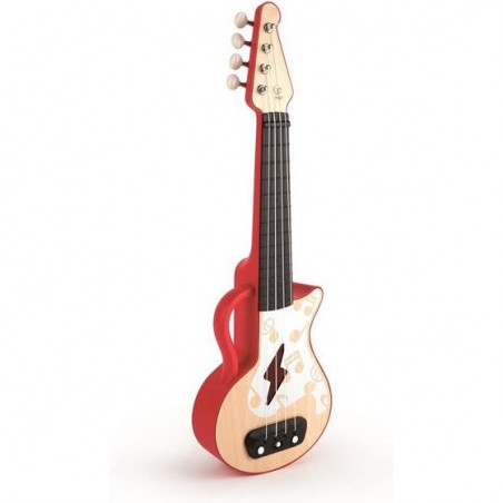 Ukulélé électrique rouge - Hape - Instrument de musique - Hape Toys