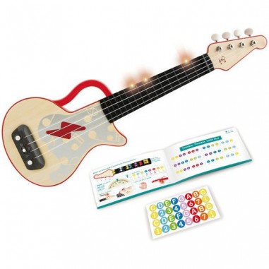 Ukulélé électrique rouge - Hape - Instrument de musique - Hape Toys