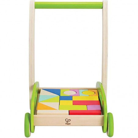 Chariot de marche avec cubes - Un jeu - Hape