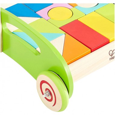 Chariot de marche avec cubes - Un jeu - Hape