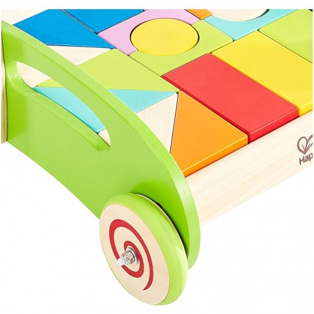 Chariot de marche avec cubes - Un jeu - Hape