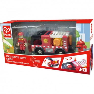 Camion de pompier avec sirène - Hape