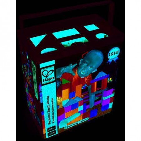 101 Cubes en bois colorés - Un jeu - Hape