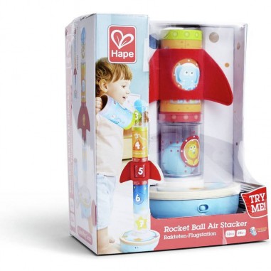 Jeu d'empilage fusée et balle à air pulsé - Hape