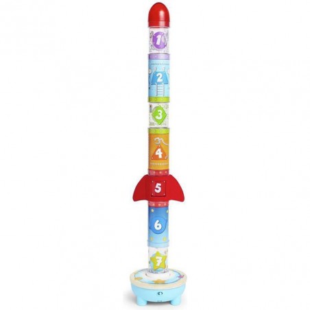 Jeu d'empilage fusée et balle à air pulsé - Hape