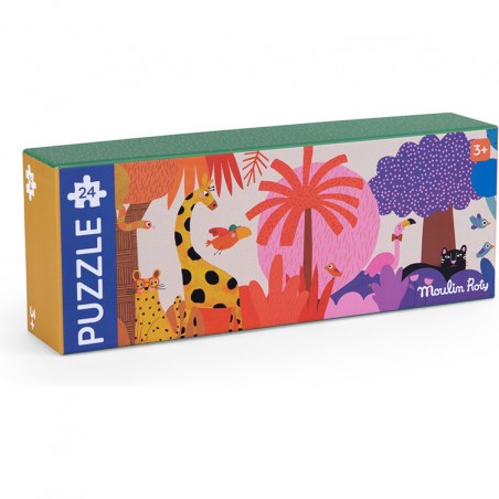 Puzzle La jungle arc-ciel - 24 pièces - Les Toupitis - Moulin Roty