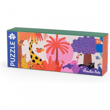 Puzzle La jungle arc-ciel - 24 pièces - Les Toupitis - Moulin Roty