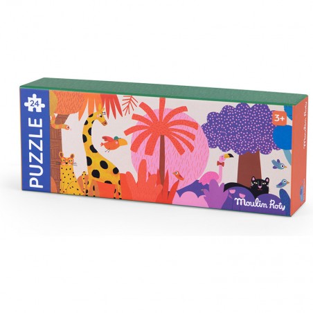 Puzzle La jungle arc-ciel - 24 pièces - Les Toupitis - Moulin Roty