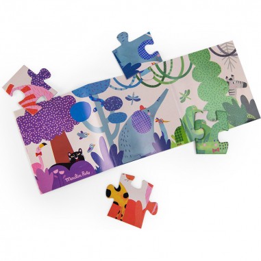 Puzzle La jungle arc-ciel - 24 pièces - Les Toupitis - Moulin Roty