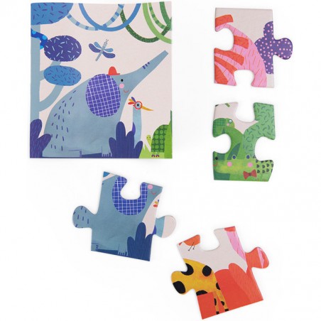 Puzzle La jungle arc-ciel - 24 pièces - Les Toupitis - Moulin Roty