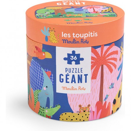 Puzzle géant L'oasis des animaux - 36 pièces - Les Toupitis - Moulin Roty
