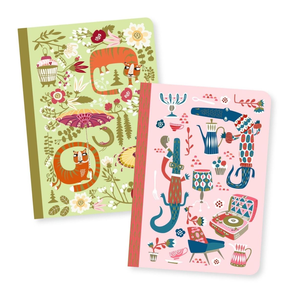 Lovely Paper By Djeco Lot de 2 carnets Asa