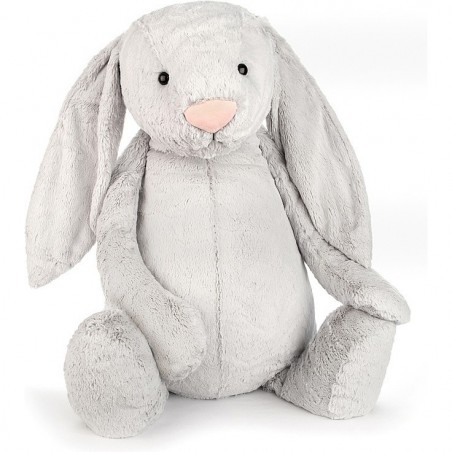 Peluche Lapin Bashful Gris Xxl - 108 cm - Jellycat