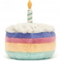 Peluche pâtisserie - Gâteau d'anniversaire Rainbow - Jellycat