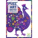 Peacock Puzz'art 500 pièces - Djeco