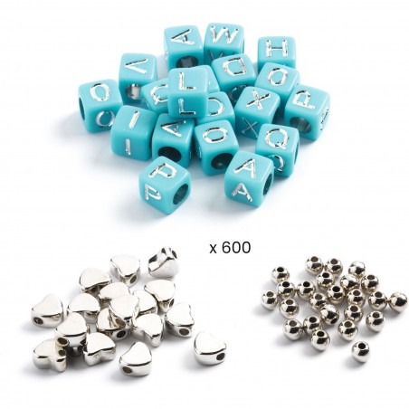 Perles alphabet Argent - Loisirs créatifs - Djeco