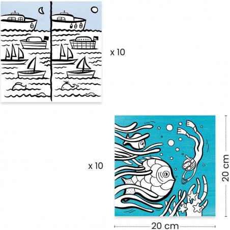 Coloriage pour les petits Distributeur de coloriages, Océan - Djeco
