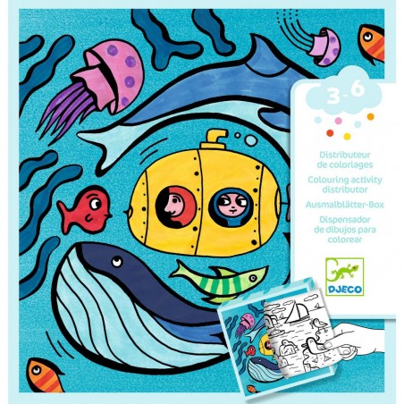 Coloriage pour les petits Distributeur de coloriages, Océan - Djeco