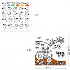Coloriage pour les petits Distributeur de coloriages, Ferme - Djeco 2