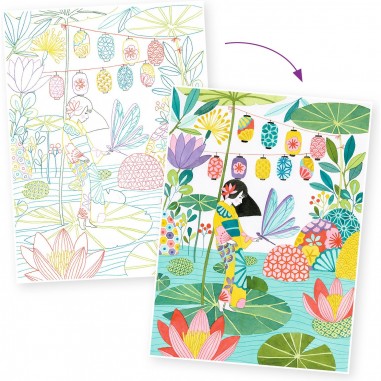 Posters à colorier Japon - Colouring Gallery - Djeco