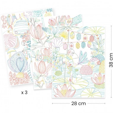 Posters à colorier Japon - Colouring Gallery - Djeco