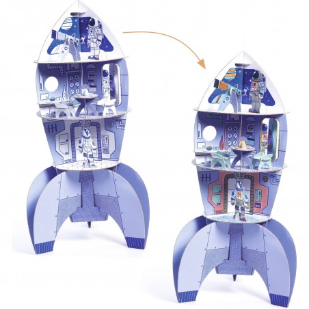 Colorie assemble et joue Diy Fusée - Djeco