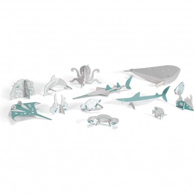 Colorie assemble et joue Diy Mer - Djeco