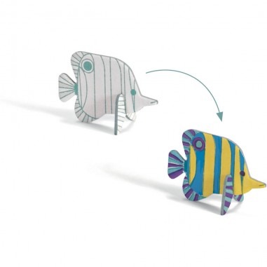Colorie assemble et joue Diy Mer - Djeco