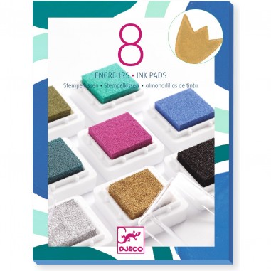 Les couleurs des grands - 8 encreurs et 1 nettoyeur - Chic - Djeco Les couleurs des grands - 8 encreurs et 1 nettoyeur - Chic - Djeco