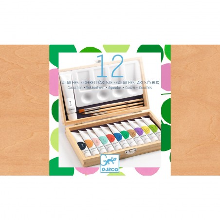 Les couleurs des grands - 12 Gouaches - Coffret d'artiste - Djeco