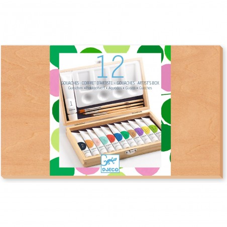Les couleurs des grands - 12 Gouaches - Coffret d'artiste - Djeco