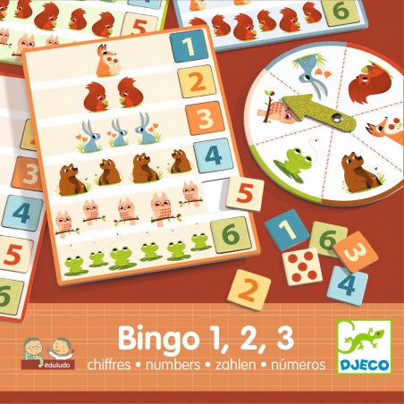 Eduludo - Bingo 1,2,3 chiffres - Djeco