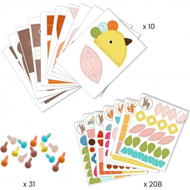 Créer avec du papier - 3 animaux géants - Djeco