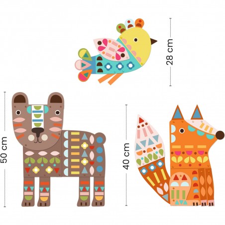 Créer avec du papier - 3 animaux géants - Djeco