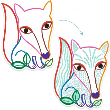 Coloriage pour les petits Animaux de la forêt à  révéler - Djeco